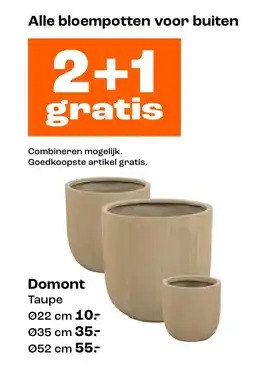 Kwantum Domont Taupe aanbieding