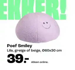 Kwantum Poef Smiley aanbieding