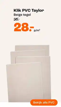 Kwantum Klik PVC Taylor aanbieding