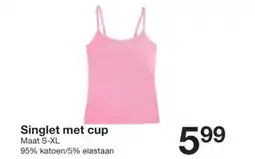 Zeeman Singlet met cup aanbieding