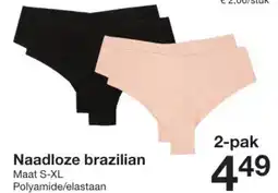 Zeeman Naadloze brazilian aanbieding
