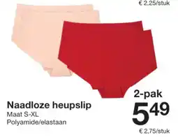 Zeeman Naadloze heupslip aanbieding