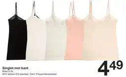 Zeeman Singlet met kant aanbieding