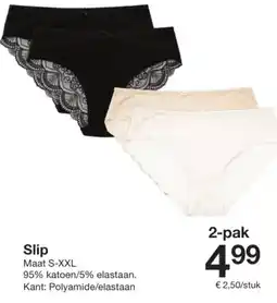 Zeeman Slip aanbieding