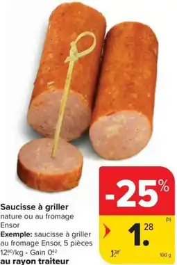 Carrefour Market Saucisse à griller aanbieding