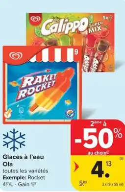 Carrefour Market Ola Glaces à l'eau aanbieding