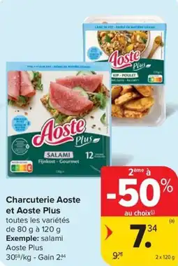 Carrefour Market Charcuterie Aoste et Aoste Plus aanbieding
