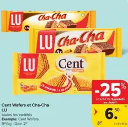 Carrefour Market LU cent wafers et cha-cha aanbieding