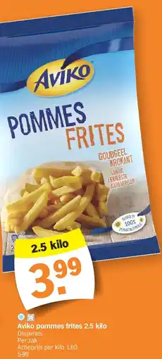 Albert Heijn Aviko pommes frites 2.5 kilo aanbieding