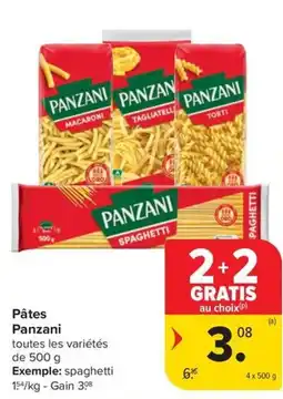Carrefour Market Panzani pâtes aanbieding