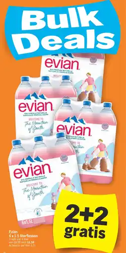 Albert Heijn Evian 6 x 1.5 literflessen aanbieding