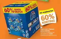 Albert Heijn Dash 4-in-1 Platinum pods zeebries aanbieding