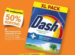 Albert Heijn Dash wasdraad fris waspoeder XL Pack aanbieding