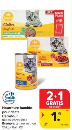 Carrefour Market Nourriture humide pour chats carrefour aanbieding