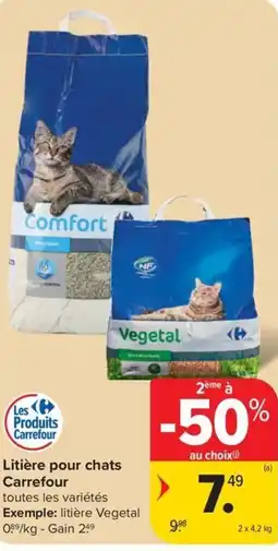 Carrefour Market Litière pour chats carrefour aanbieding
