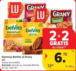 Carrefour Market LU gammes belvita et grany aanbieding