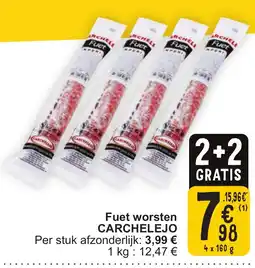 Cora Carchelejo fuet worsten aanbieding