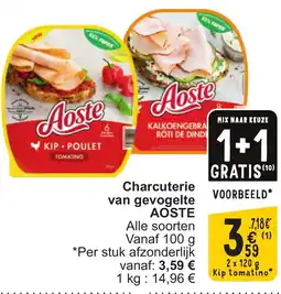 Cora Aoste charcuterie van gevogelte aanbieding