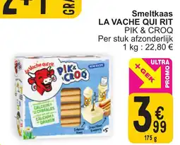 Cora La vache qui rit smeltkaas pik & croq aanbieding