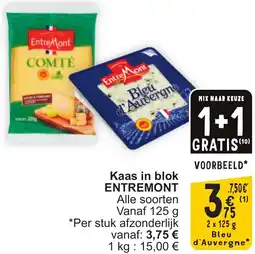 Cora EntreMont kaas in blok aanbieding