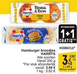 Cora Harrys hamburger broodjes aanbieding