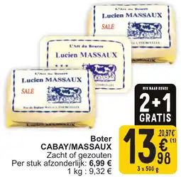 Cora Cabay/massaux zacht of gezouten boter aanbieding