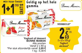 Cora Bonne maman yoghurt of dessert aanbieding