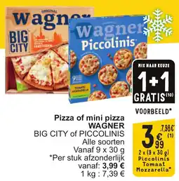 Cora Wagner pizza of mini pizza big city of piccolinis aanbieding