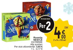 Cora Nestlé extrême roomijs aanbieding