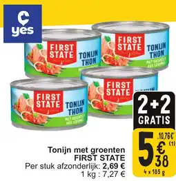 Cora First state tonijn met groenten aanbieding