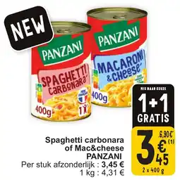 Cora Panzani spaghetti carbonara of mac&cheese aanbieding