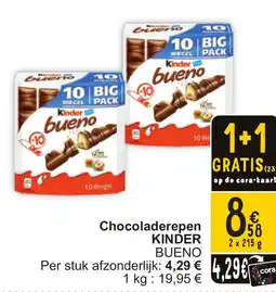 Cora Kinder bueno chocoladerepen aanbieding