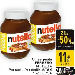 Cora Ferrero nutella smeerpasta aanbieding