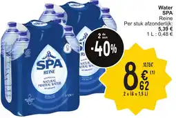 Cora Spa water aanbieding