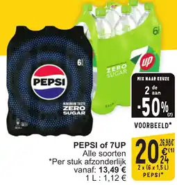 Cora Pepsi of 7up alle soorten aanbieding