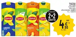 Cora Lipton ice tea aanbieding