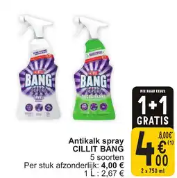 Cora Cillit bang antikalk spray aanbieding