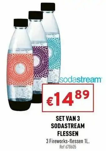 Set van 3 sodastream flessen