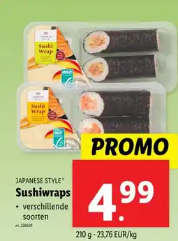 Lidl Sushiwraps aanbieding