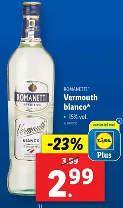 Lidl Vermouth bianco aanbieding