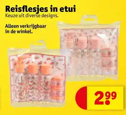 Kruidvat Reisflesjes in etui aanbieding