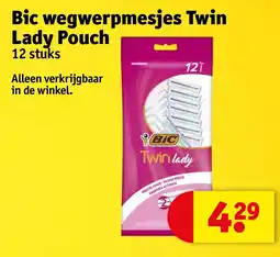 Kruidvat Bic wegwerpmesjes Twin Lady Pouch aanbieding