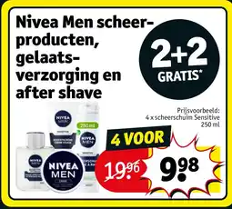 Kruidvat Nivea Men scheerproducten, gelaatsverzorging en after shave aanbieding