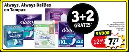Kruidvat Always, Always Dailies en Tampax aanbieding