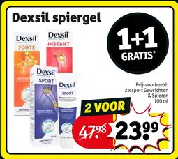 Kruidvat Dexsil spiergel aanbieding