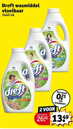 Kruidvat Dreft wasmiddel vloeibaar aanbieding