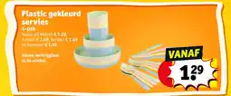 Kruidvat Plastic gekleurd servies aanbieding