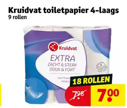 Kruidvat Kruidvat toiletpapier 4-laags aanbieding