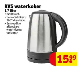 Kruidvat RVS waterkoker aanbieding