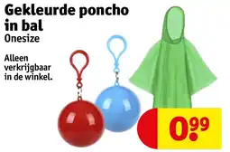 Kruidvat Gekleurde poncho in bal aanbieding